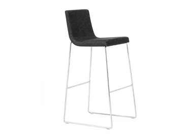 LINEAL COMFORT BQ0599 - Sled base upholstered stool by Andreu World - view 3